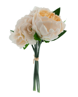 Kunstboeket mix bloemen Real Touch Champagne 30 cm