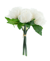 Kunstboeket mix bloemen Real Touch Wit 30 cm