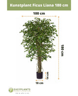 Planta artificial Ficus Liana 180 cm