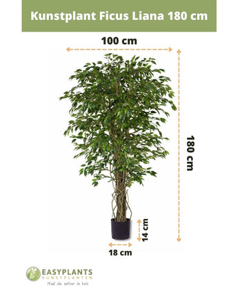 Planta artificial Ficus Liana 180 cm