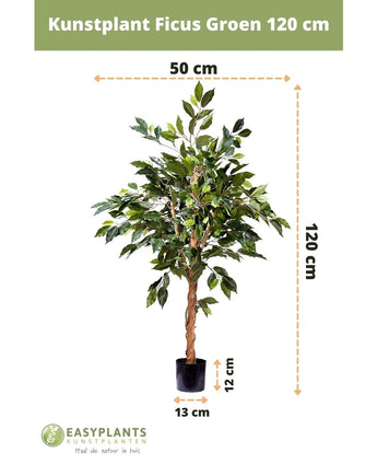 Planta artificial Ficus Verde 120 cm