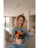 Planta artificial Gerbera 28 cm naranja