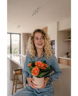 Planta artificial Gerbera 28 cm naranja
