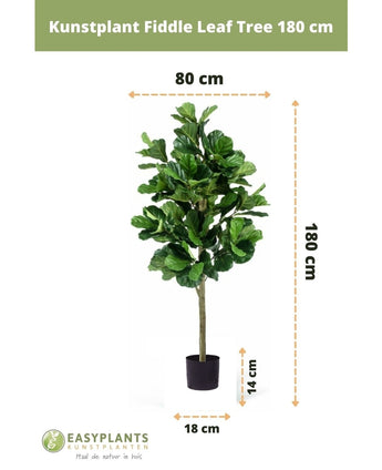 Planta de tabaco artificial Ficus Lyrate 180 cm