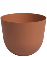 Una maceta Planter Havanna de Ø40 cm x H 33 cm en color marrón, en la foto sobre un fondo blanco.