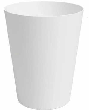 De Plantenbak Porto Ø40cm x H50cm is een effen, witte, cilindervormige plantenbak met een licht uitlopende bovenkant, tegen een witte achtergrond.