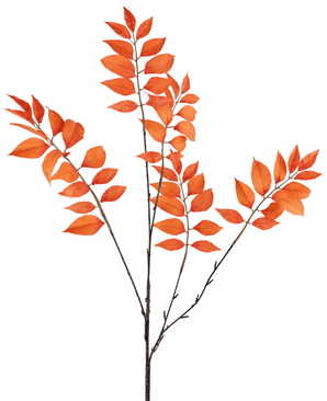 Rama artificial Helecho ramificado 83 cm naranja