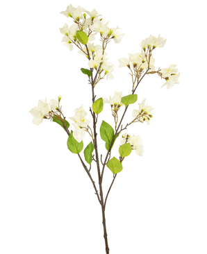 Rama de flor artificial Buganvilla 120 cm blanco