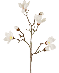 Rama de magnolia artificial Real Touch Blanco 98cm