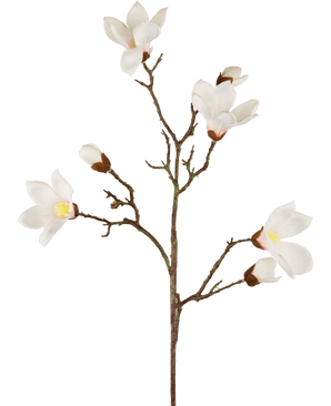 Rama de magnolia artificial Real Touch Blanco 98cm