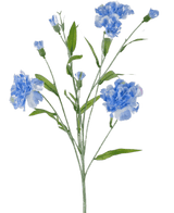 Ramo de claveles flor artificial 70 cm azul