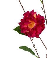 Ramo de flor artificial Camelia japonesa 95 cm rojo vino