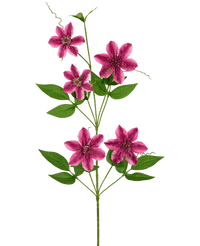 Ramo de flor artificial Clematis doble 78 cm púrpura