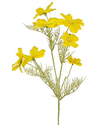 Ramo de flor artificial Cosmos 74 cm amarillo