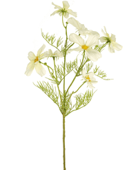 Ramo de flor artificial Cosmos 74 cm blanco