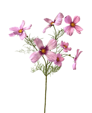 Ramo de flor artificial Cosmos 74 cm rosa