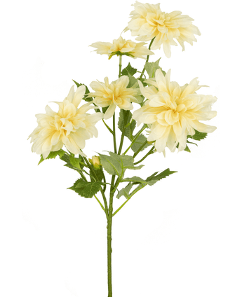 Ramo de flor artificial Dalia 68 cm crema