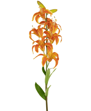 Ramo de flor artificial Lirio martagón 78 cm naranja