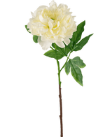 Ramo de flor artificial Peonía 61 cm blanca