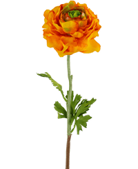 Ramo de flor artificial Ranunculus 51 cm amarillo oscuro