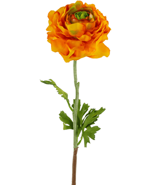 Ramo de flor artificial Ranunculus 51 cm amarillo oscuro