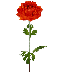 Ramo de flor artificial Ranunculus 51 cm naranja oscuro