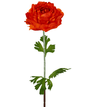 Ramo de flor artificial Ranunculus 51 cm naranja oscuro