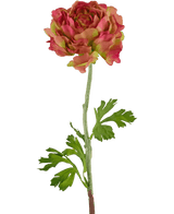 Ramo de flor artificial Ranunculus 51 cm rosa/verde