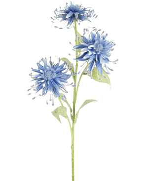 Ramo de flor artificial Scabiosa Japonica 70 cm azul