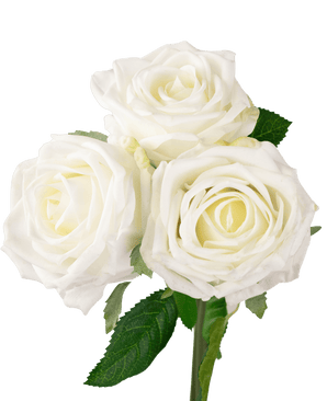 Ramo de rosas artificiales Real Touch Blanco 30cm