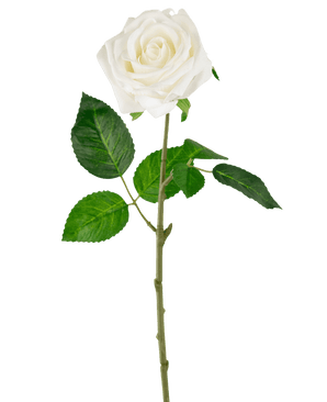 Rosa artificial "Emine" Real Touch Blanca 43cm