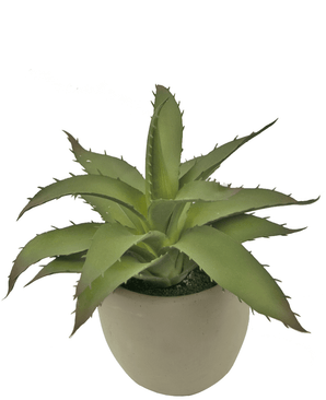 Suculenta artificial Agave 20 cm en maceta decorativa