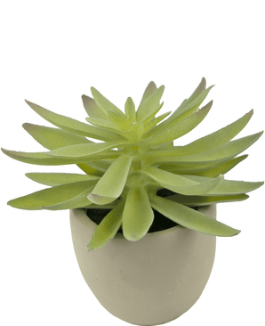 Suculenta artificial Echeveria 18 cm en maceta decorativa