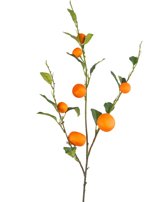 Rama de mandarina artificial 93 cm naranja