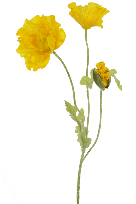 Ramo de flor artificial Amapola 73 cm amarillo