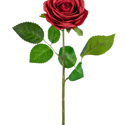 Rosa artificial "Emine" Tacto Real Rojo 43cm