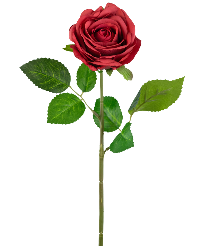 Rosa artificial "Emine" Tacto Real Rojo 43cm