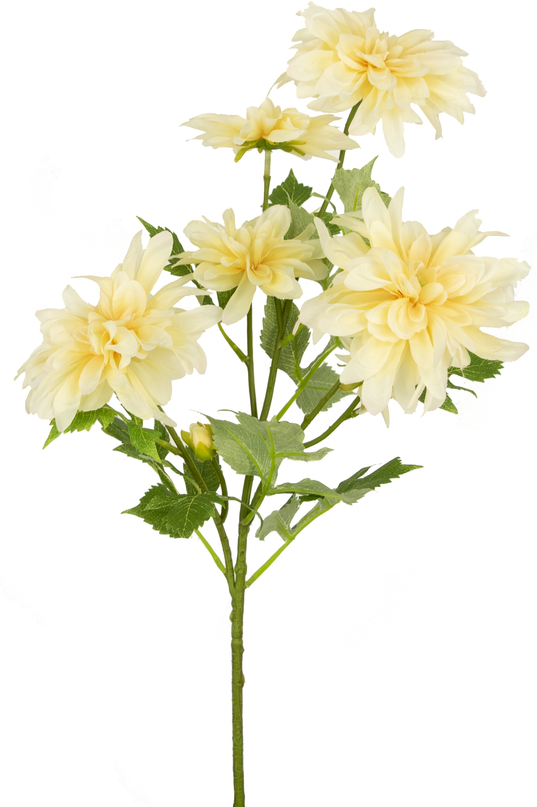 Ramo de flor artificial Dalia 68 cm crema