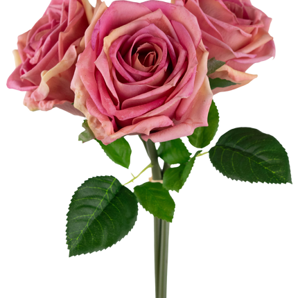 Ramo de rosas artificiales Real Touch Old Rose 30cm