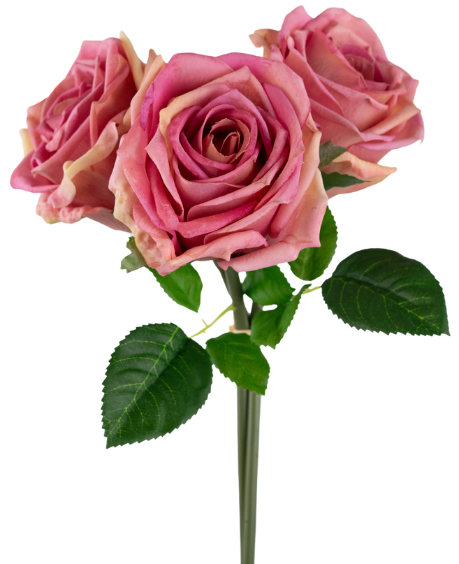 Ramo de rosas artificiales Real Touch Old Rose 30cm