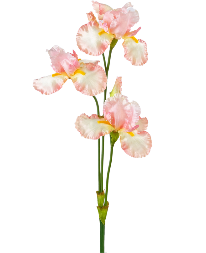 Flor artificial Iris 102 cm rosa claro