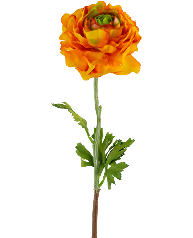 Ramo de flor artificial Ranunculus 51 cm amarillo oscuro