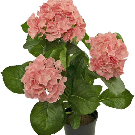 Hortensia Artificial Rosa 35 cm
