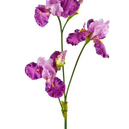 Flor artificial Iris 102 cm morado