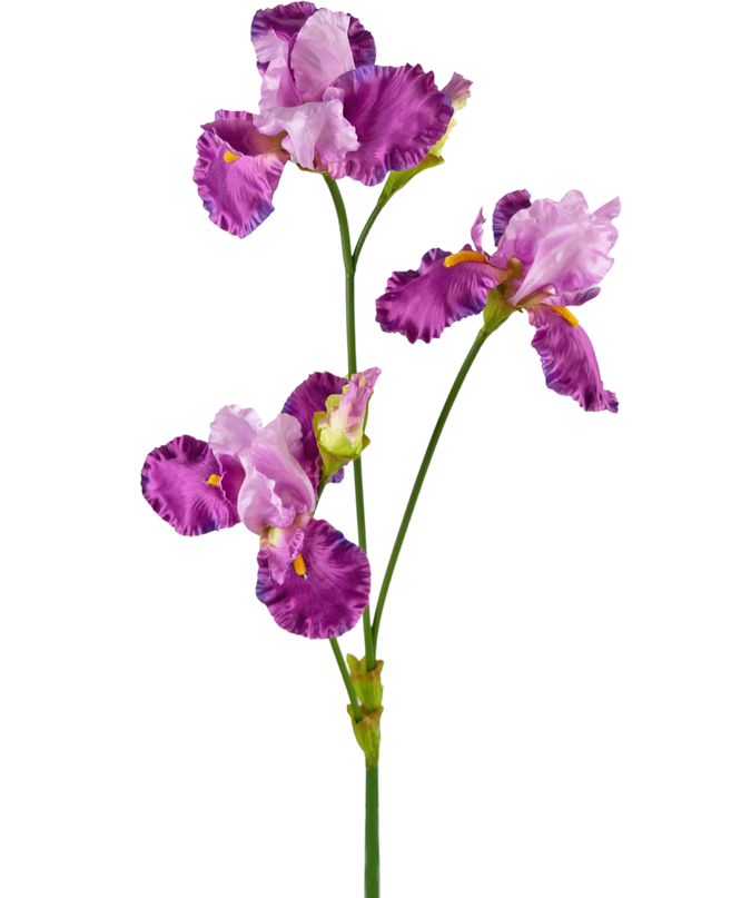 Flor artificial Iris 102 cm morado