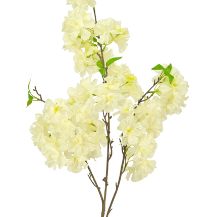 Flor de cerezo artificial 106 cm blanco