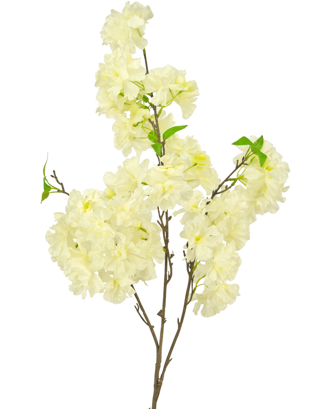 Flor de cerezo artificial 106 cm blanco