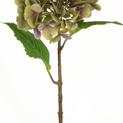 Hortensia artificial Deluxe 55 cm verde/morado