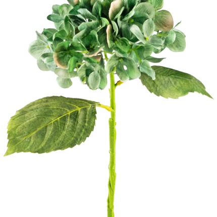 Hortensia artificial Deluxe 33 cm verde oscuro