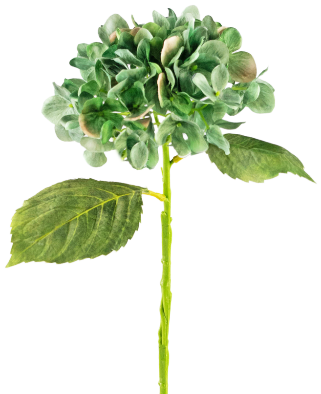 Hortensia artificial Deluxe 33 cm verde oscuro